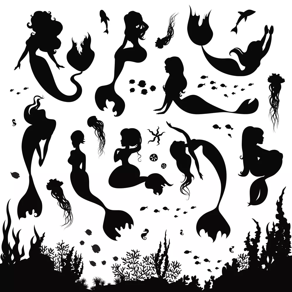 Free Free 102 Silhouette Mermaid Fin Svg SVG PNG EPS DXF File