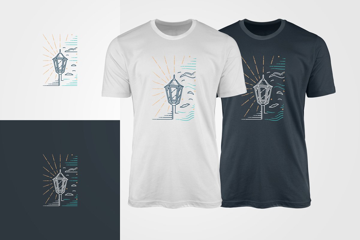 Summer T-Shirt Designs Bundle: 10 Lovely illustrations