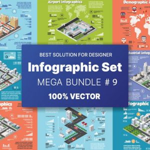 Isometric Infographic Set main cover.