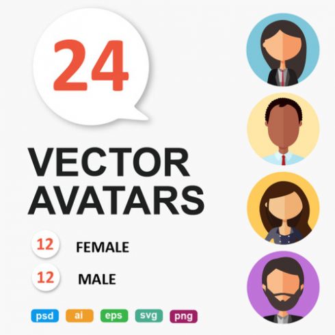 Avatar Icons People collection By NikoDzhi Art