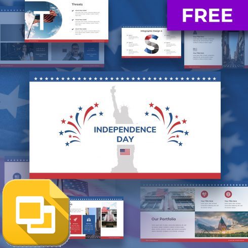 Free Independence Day Google Slides Theme: 8 Slides.