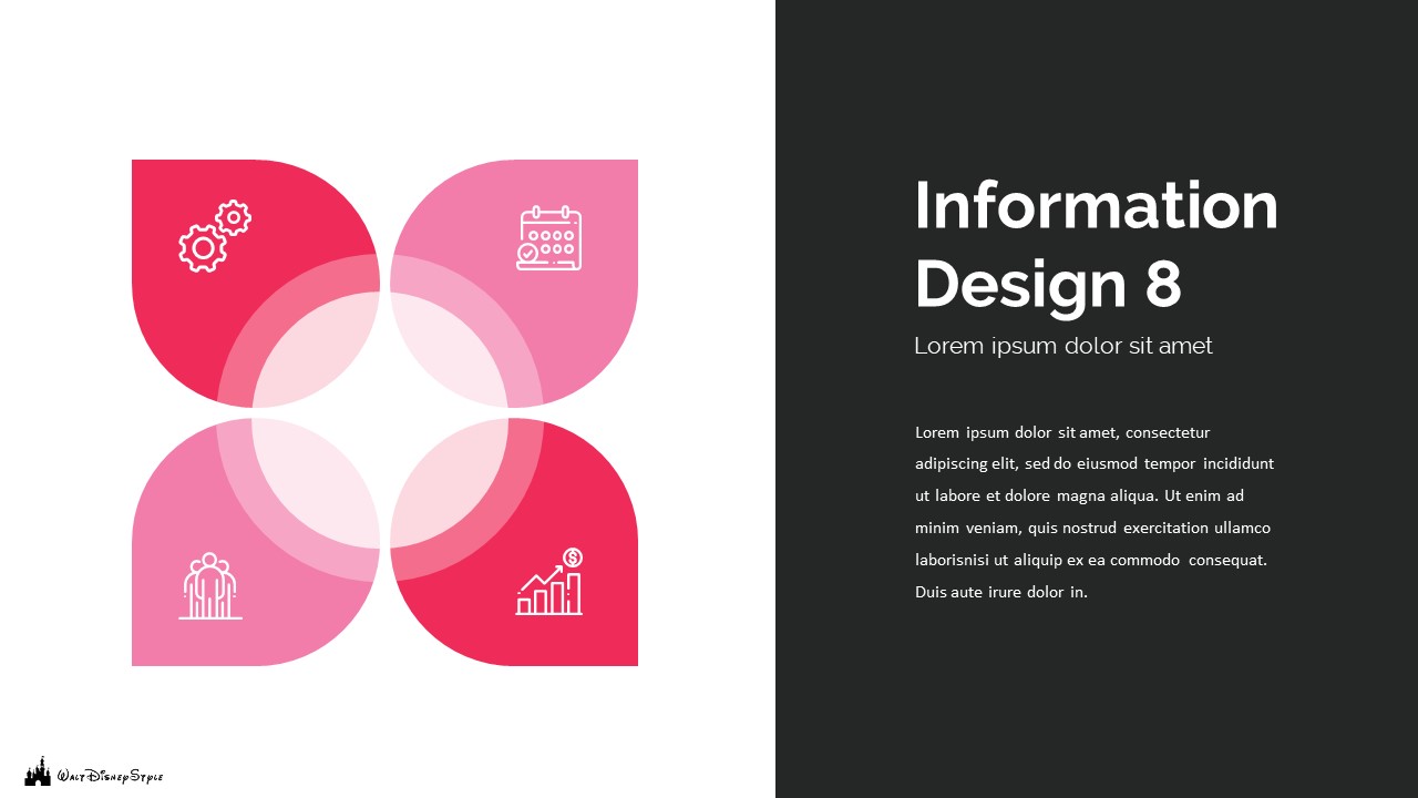 Time infographic is pink infographics in floral style.