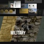 Military PowerPoint Template with thematic pictures with the needed slides.