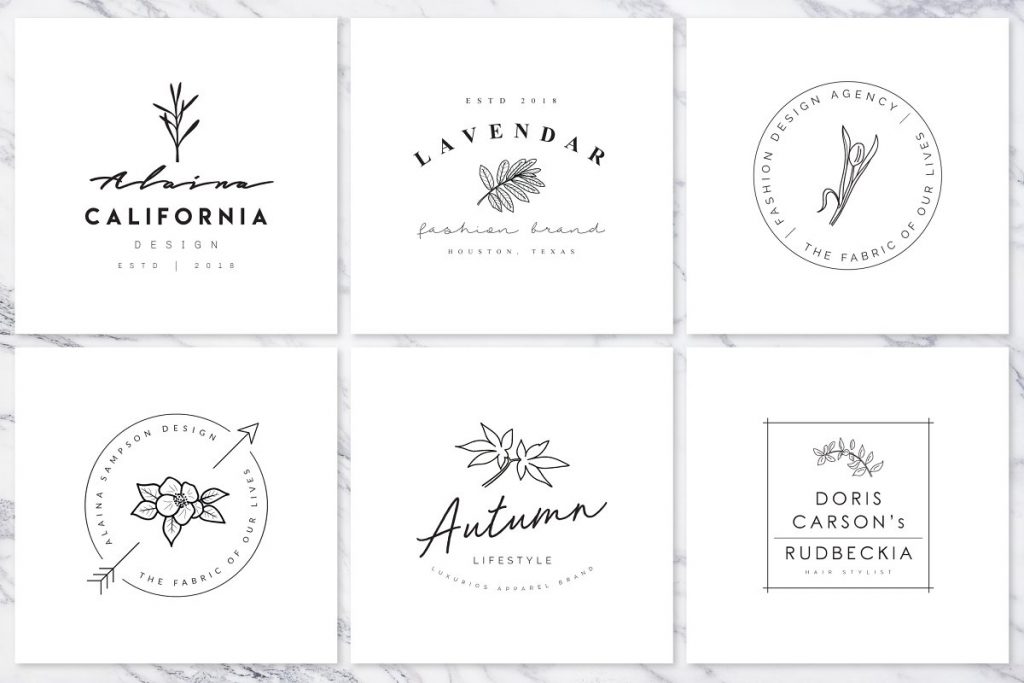 Girly Logo: Feminine Branding Premade Logos V01 – MasterBundles