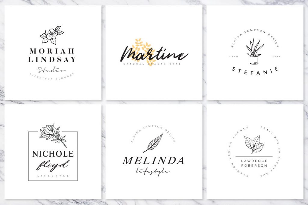 Girly Logo: Feminine Branding Premade Logos V01 – MasterBundles