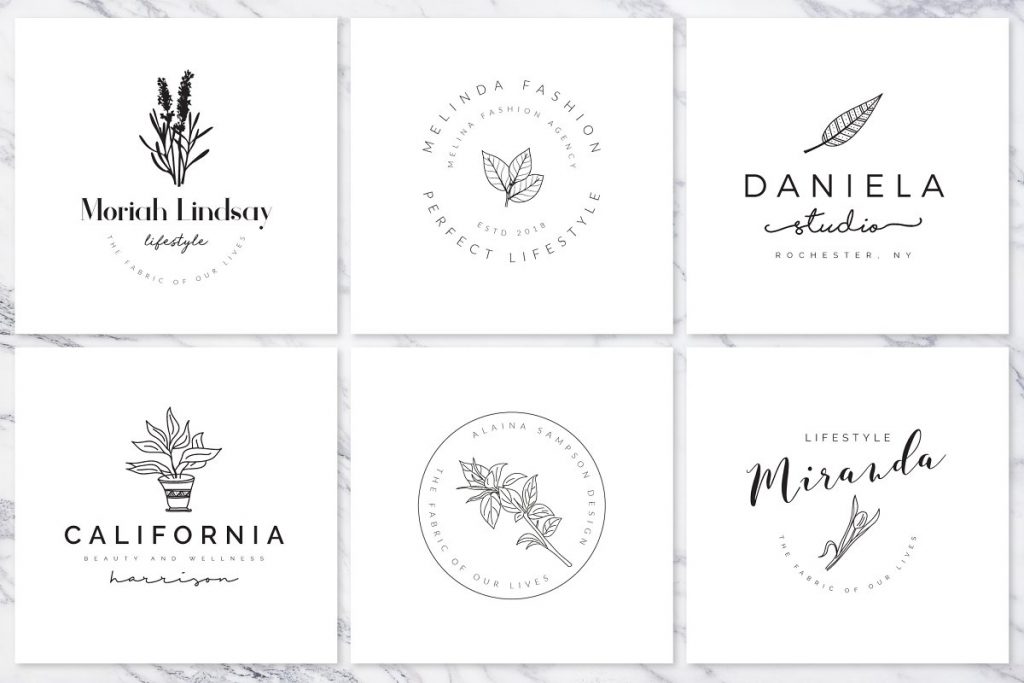 Girly Logo: Feminine Branding Premade Logos V01 – MasterBundles