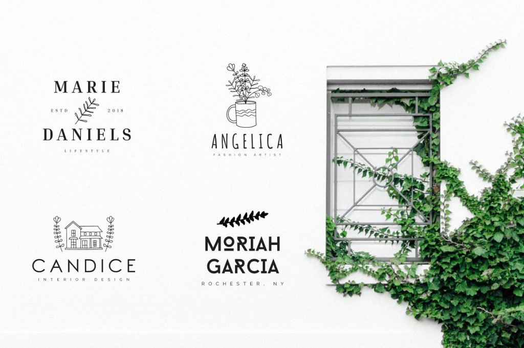 Girly Logo: Feminine Branding Premade Logos V01 – MasterBundles