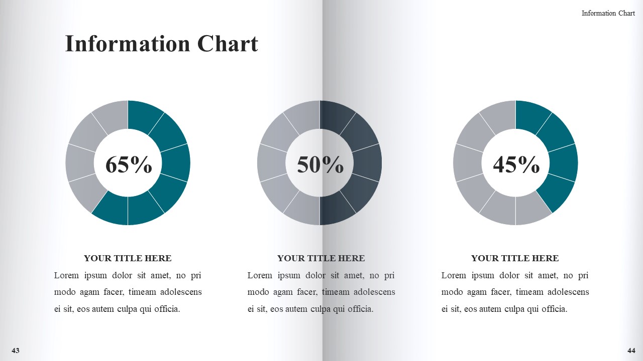 Infographics in the form of a pie with percent.