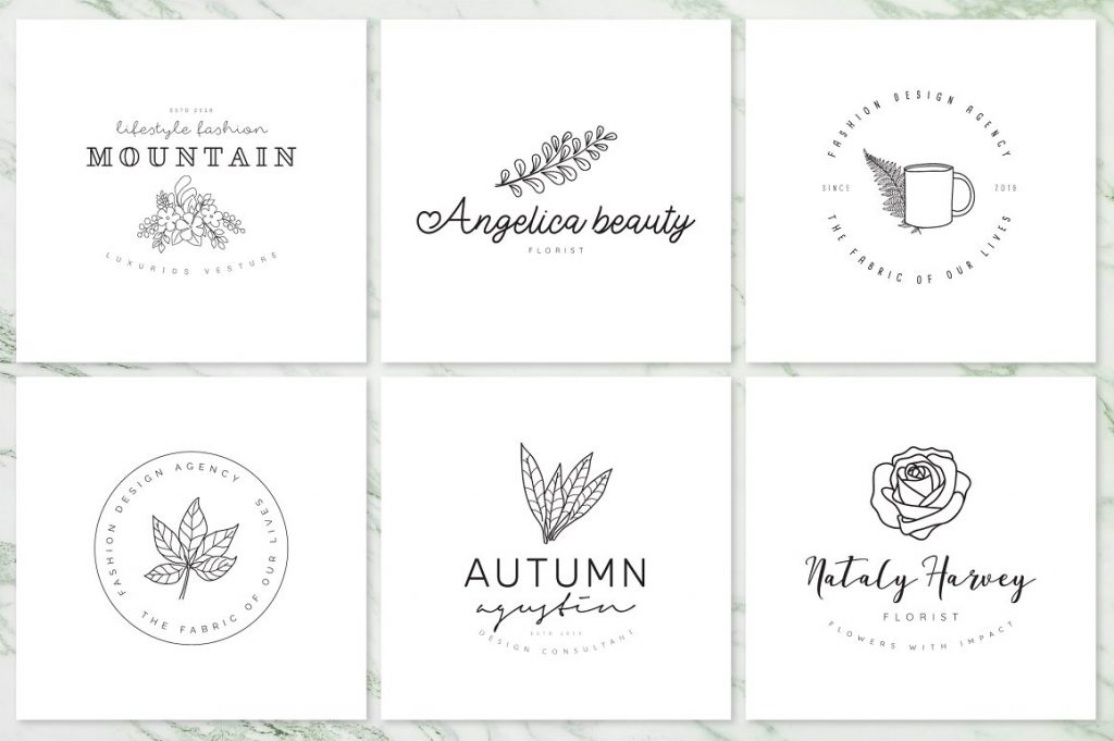 Feminine Branding Premade Logos V02 – MasterBundles