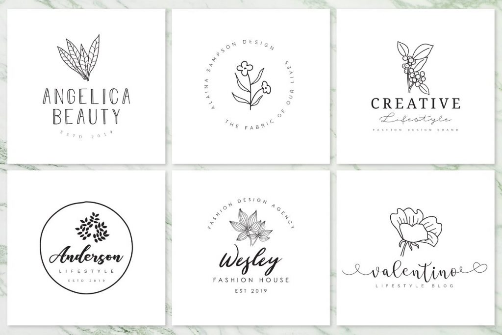 Feminine Branding Premade Logos V02 – MasterBundles