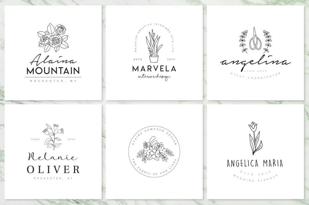 Feminine Branding Premade Logos V02 – MasterBundles