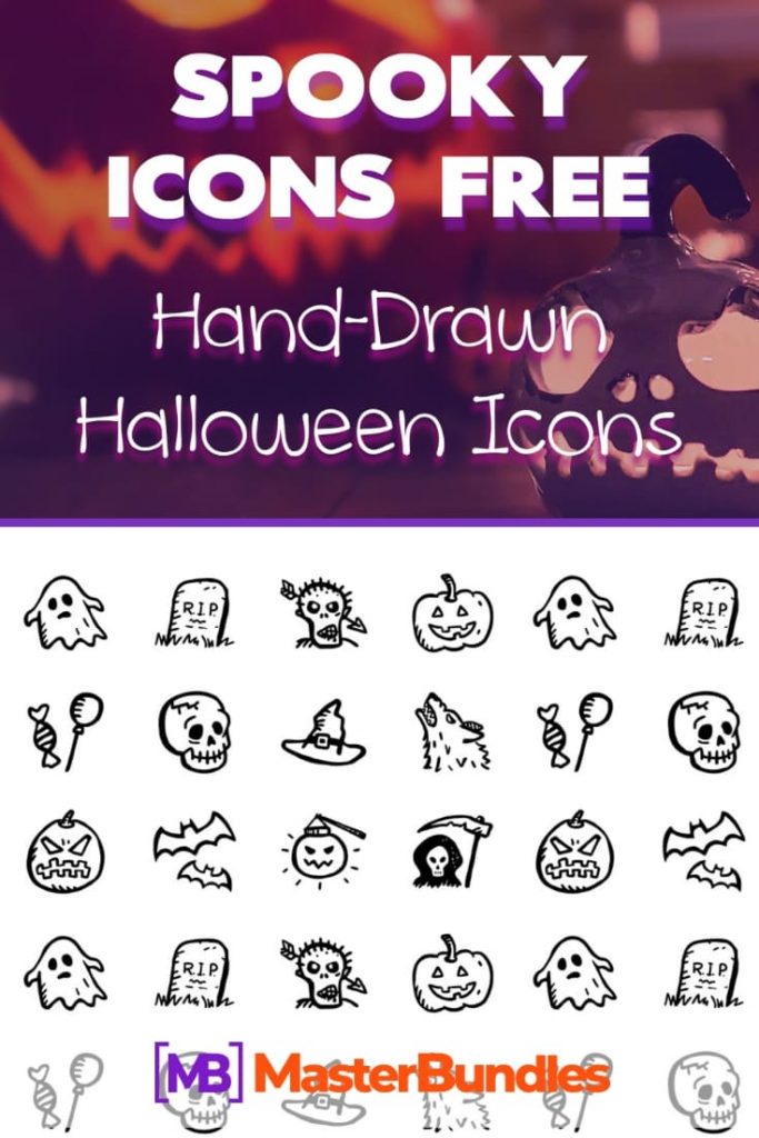 Spooky Icons Free — Hand-Drawn Halloween Icons - Master Bundles