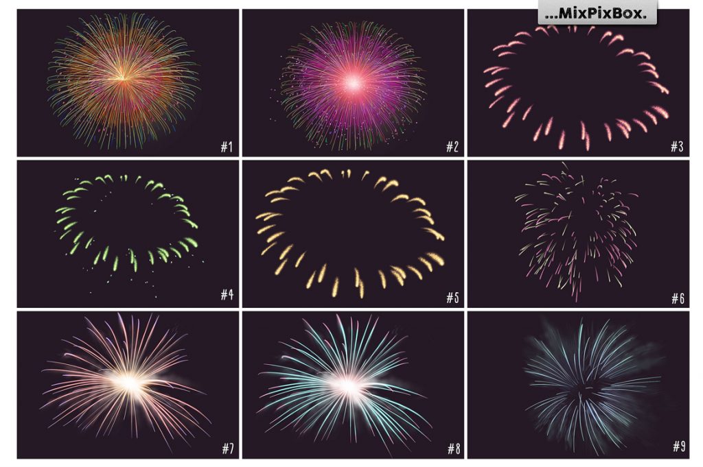 33 Holiday Fireworks Photo Overlays – Masterbundles