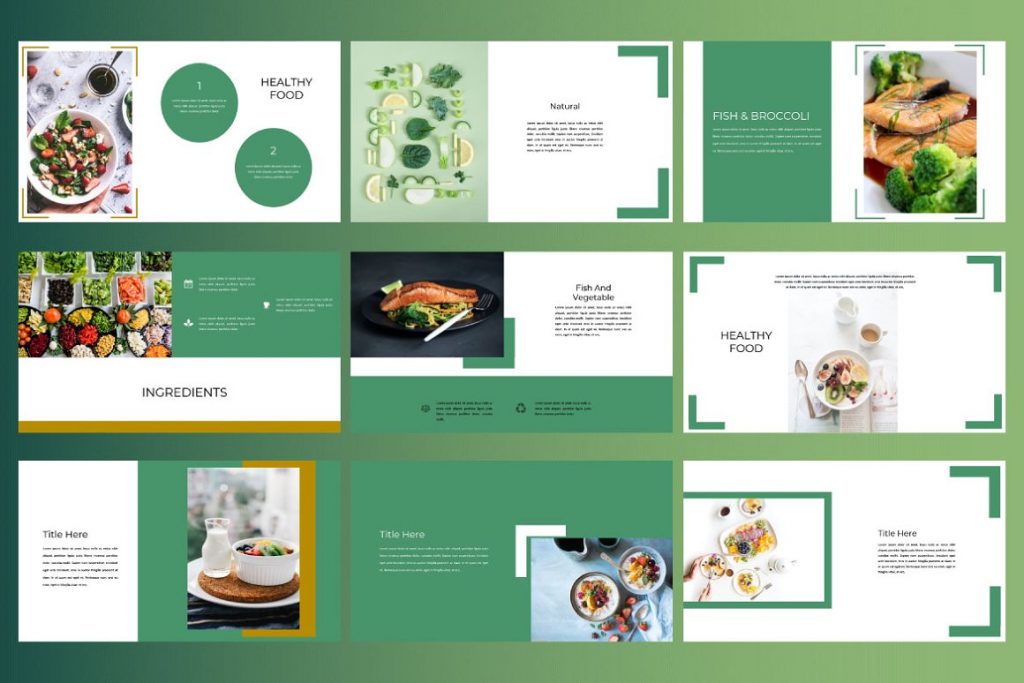 Keynote Cafe Healthy Food - Creative Keynote Template - MasterBundles