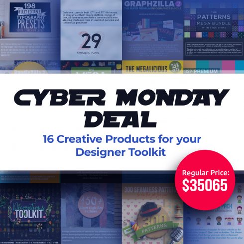 Cyber Monday Bundle: 16 Creative Products for your Designer Toolkit.