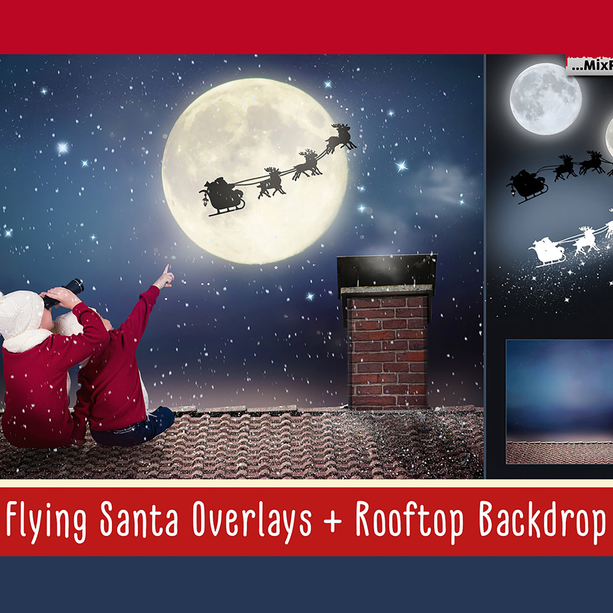 Santa Overlays for Photoshop
