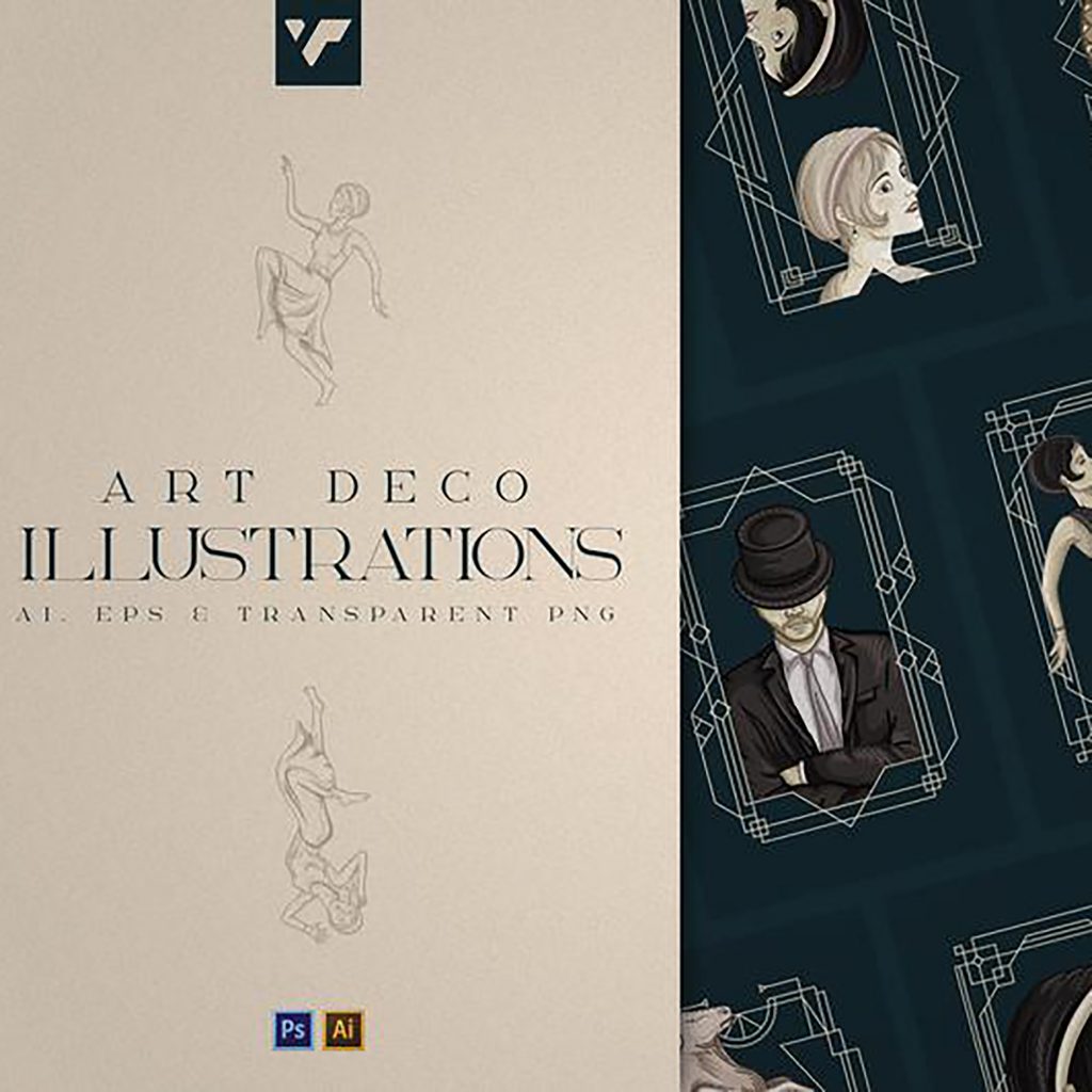 art deco illustrator download