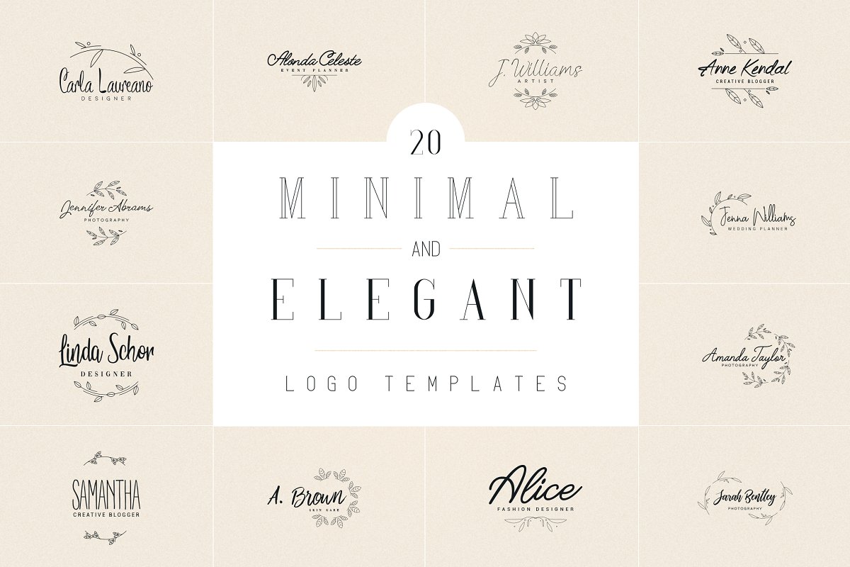 20 Elegance Logo Design Bundle - Master Bundles