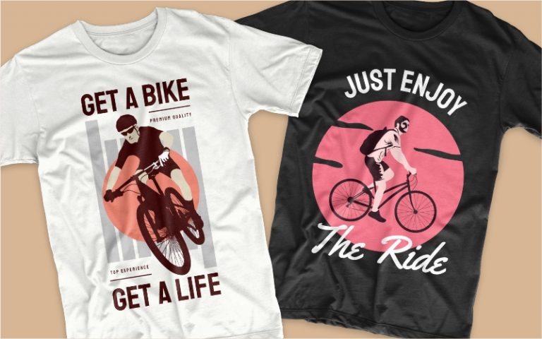 50+ Awesome Bicycle T-shirt Designs Bundle Collection