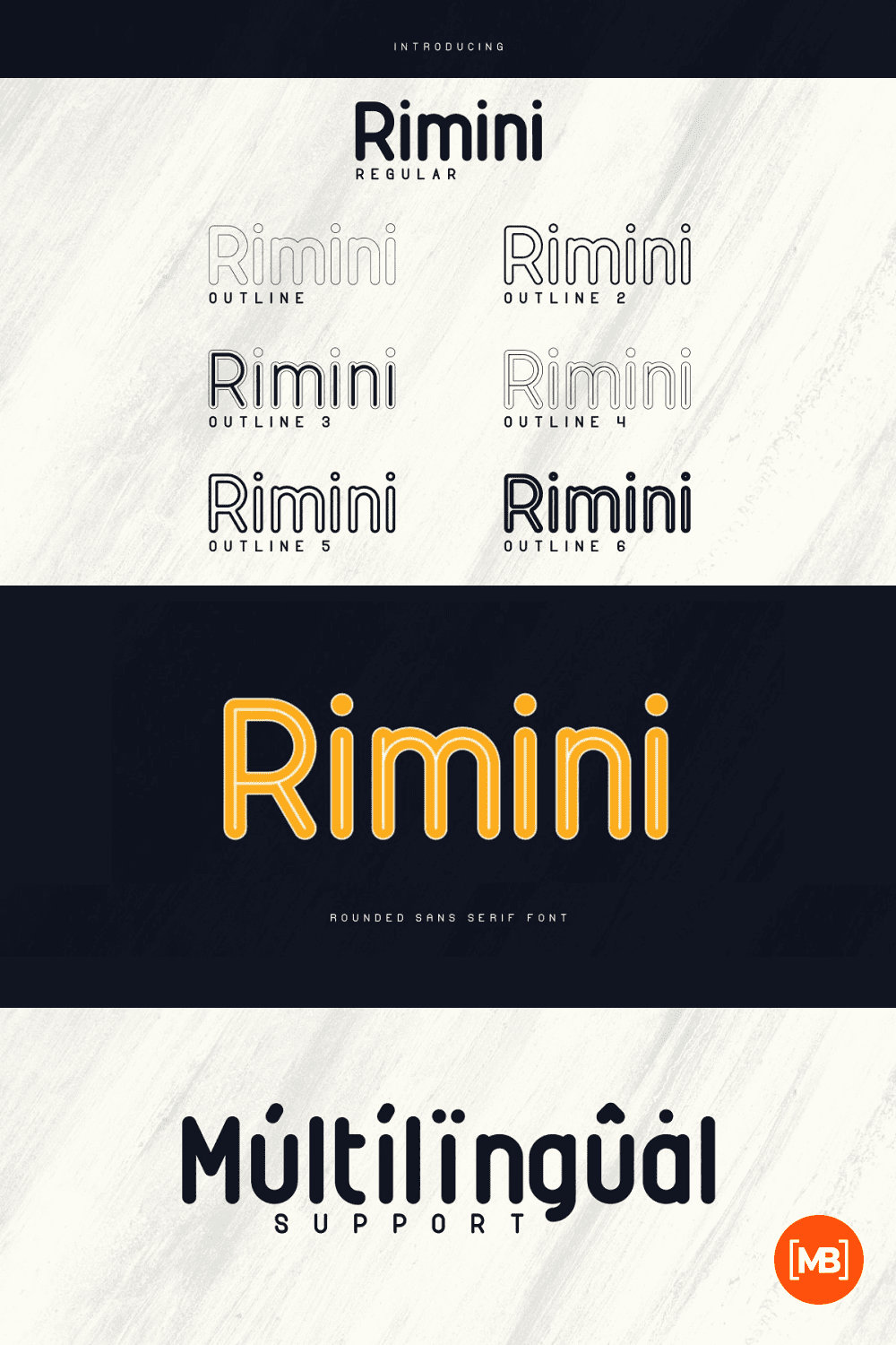 Pinterest Image: Rimini Rounded Sans Serif font.