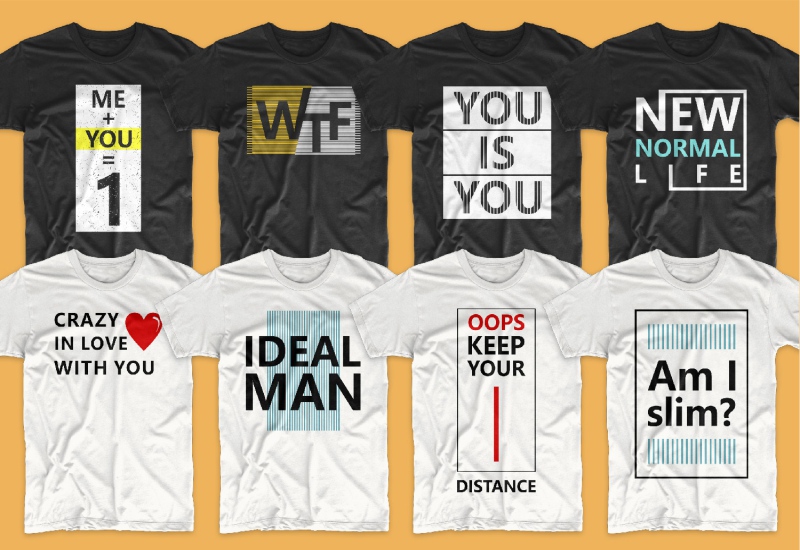 Part Collection of 143 t-shirt designs bundle.