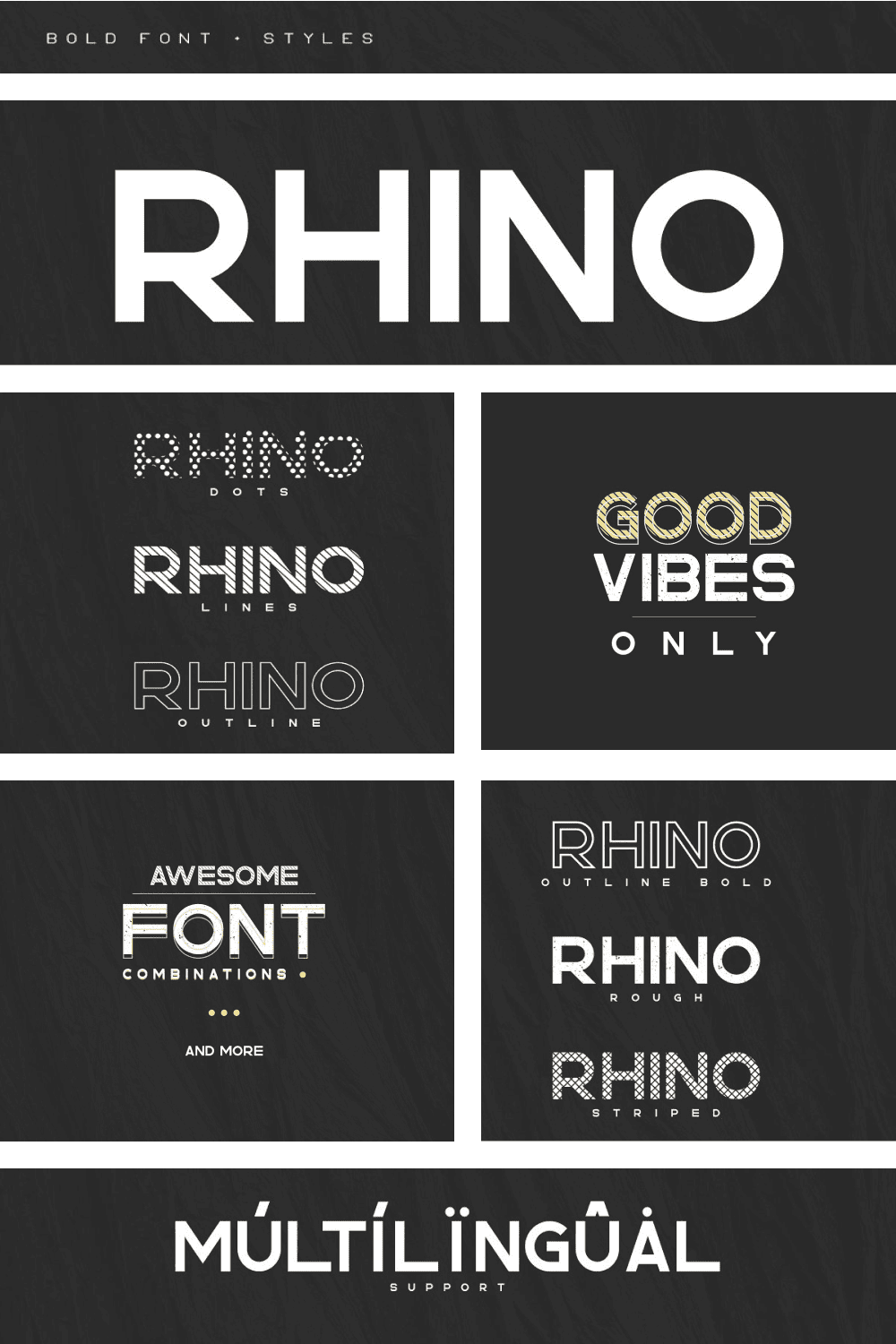 Rhino Interstate Bold Fon. Gangster Fonts.