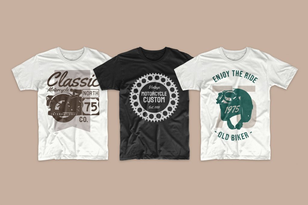🚴 50+ Motorcycle T-shirt Design Bundle