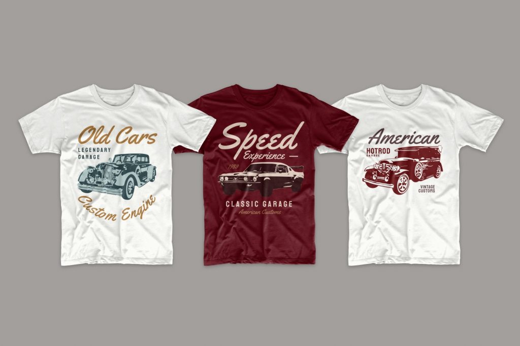🚘 50 Classic Car T-shirt Designs Collection