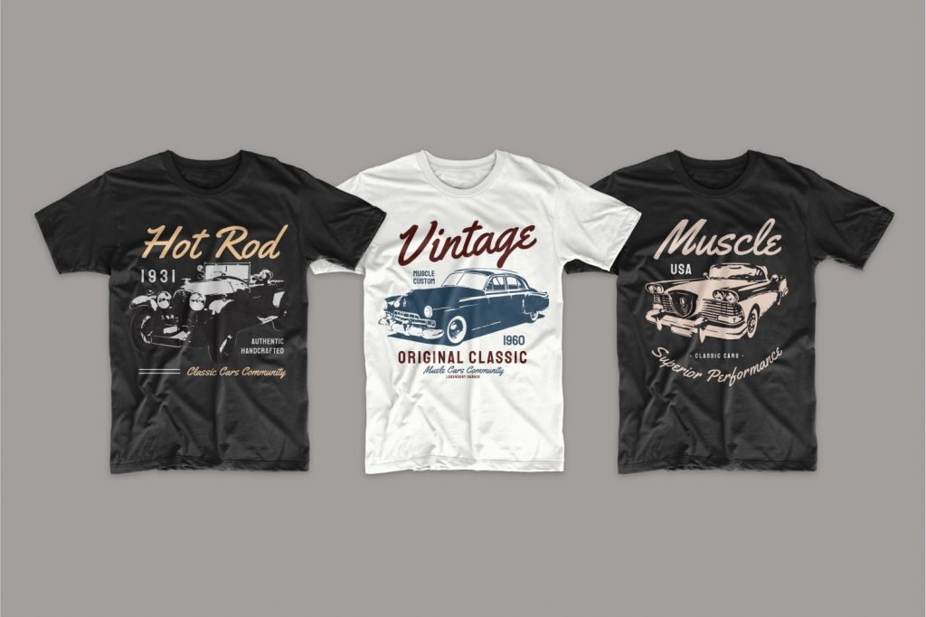 🚘 50 Classic Car T-shirt Designs Collection