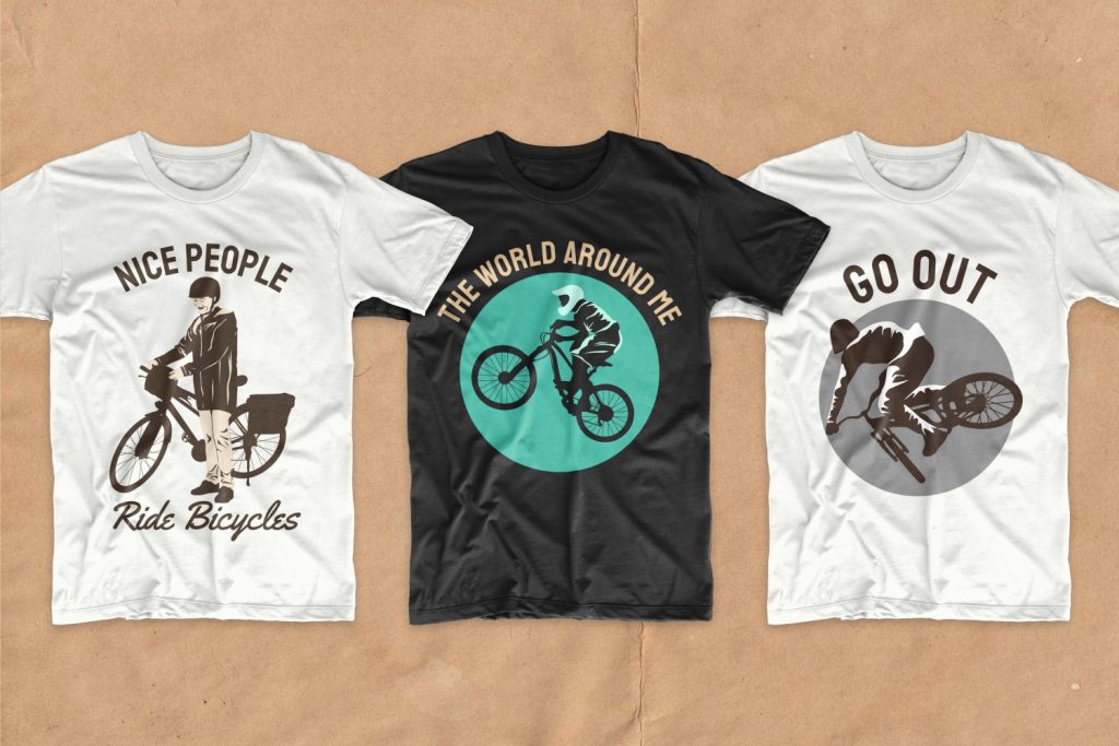 Bicycle T Shirt Design Bundle (50 designs) - MasterBundles