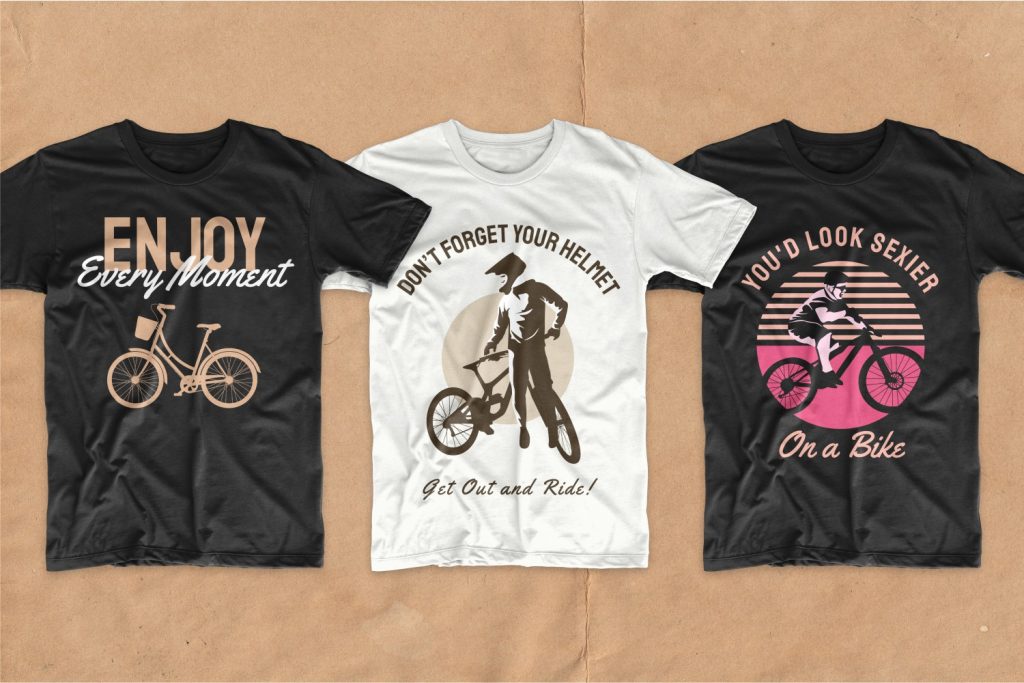 Bicycle T Shirt Design Bundle (50 designs) - MasterBundles