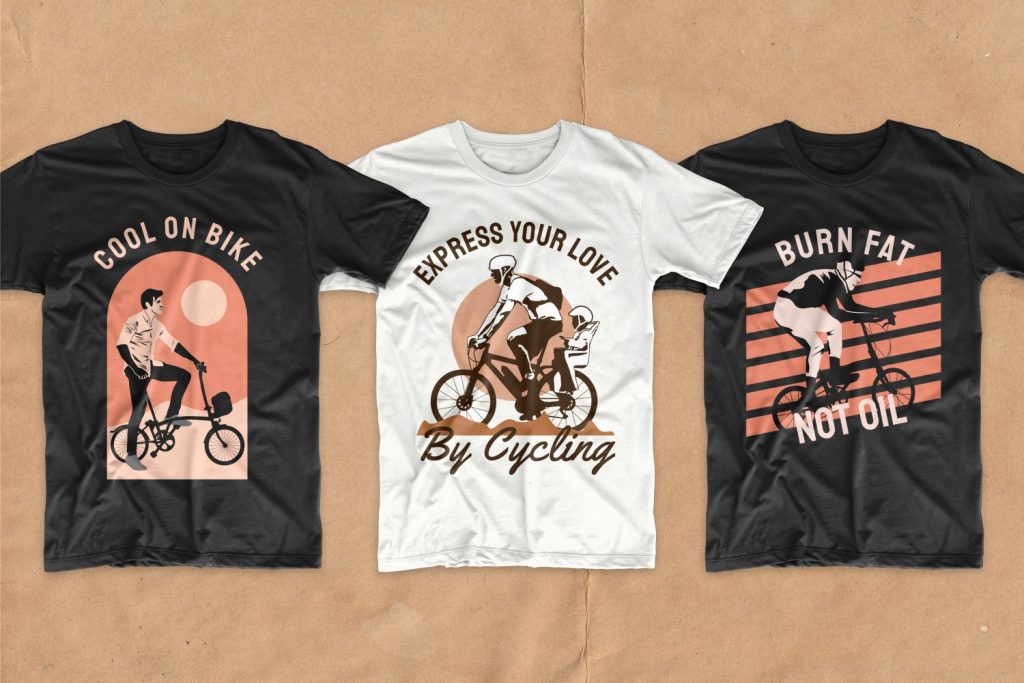 Bicycle T Shirt Design Bundle (50 designs) - MasterBundles