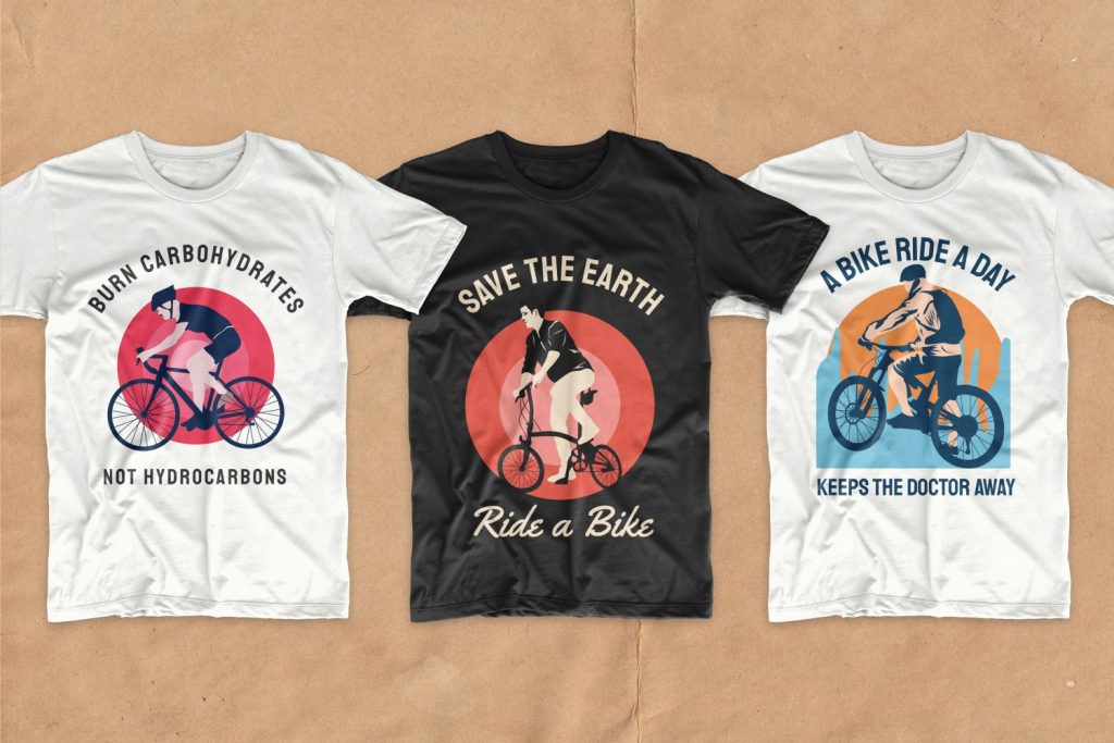 Bicycle T Shirt Design Bundle (50 designs) - MasterBundles