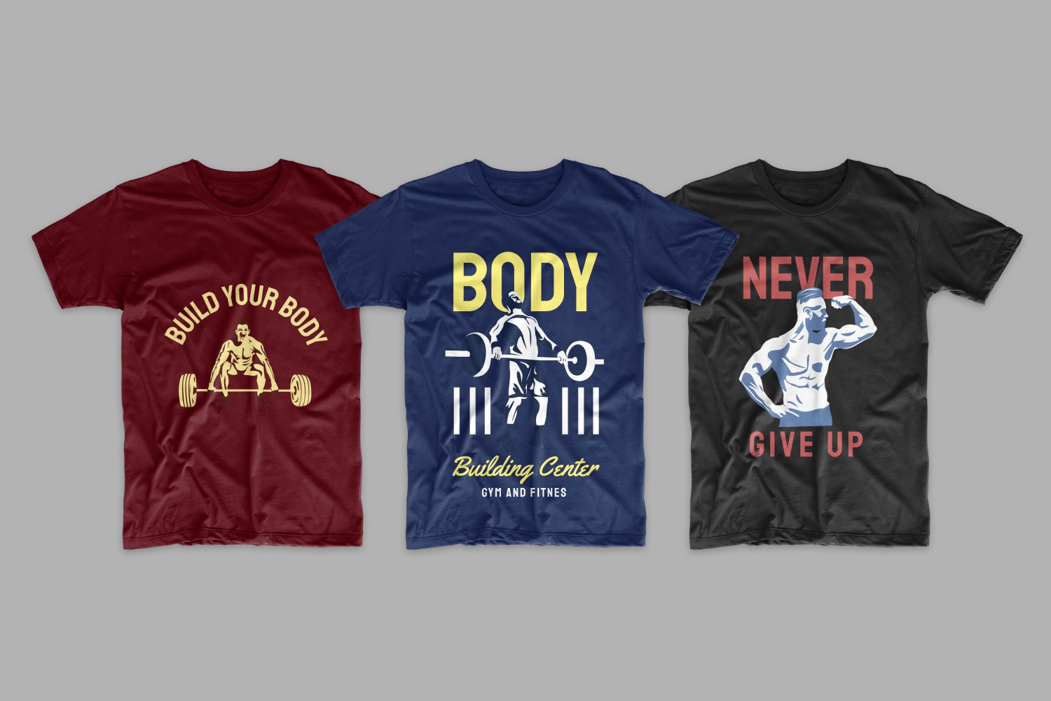 T-shirts with motivational phrases.