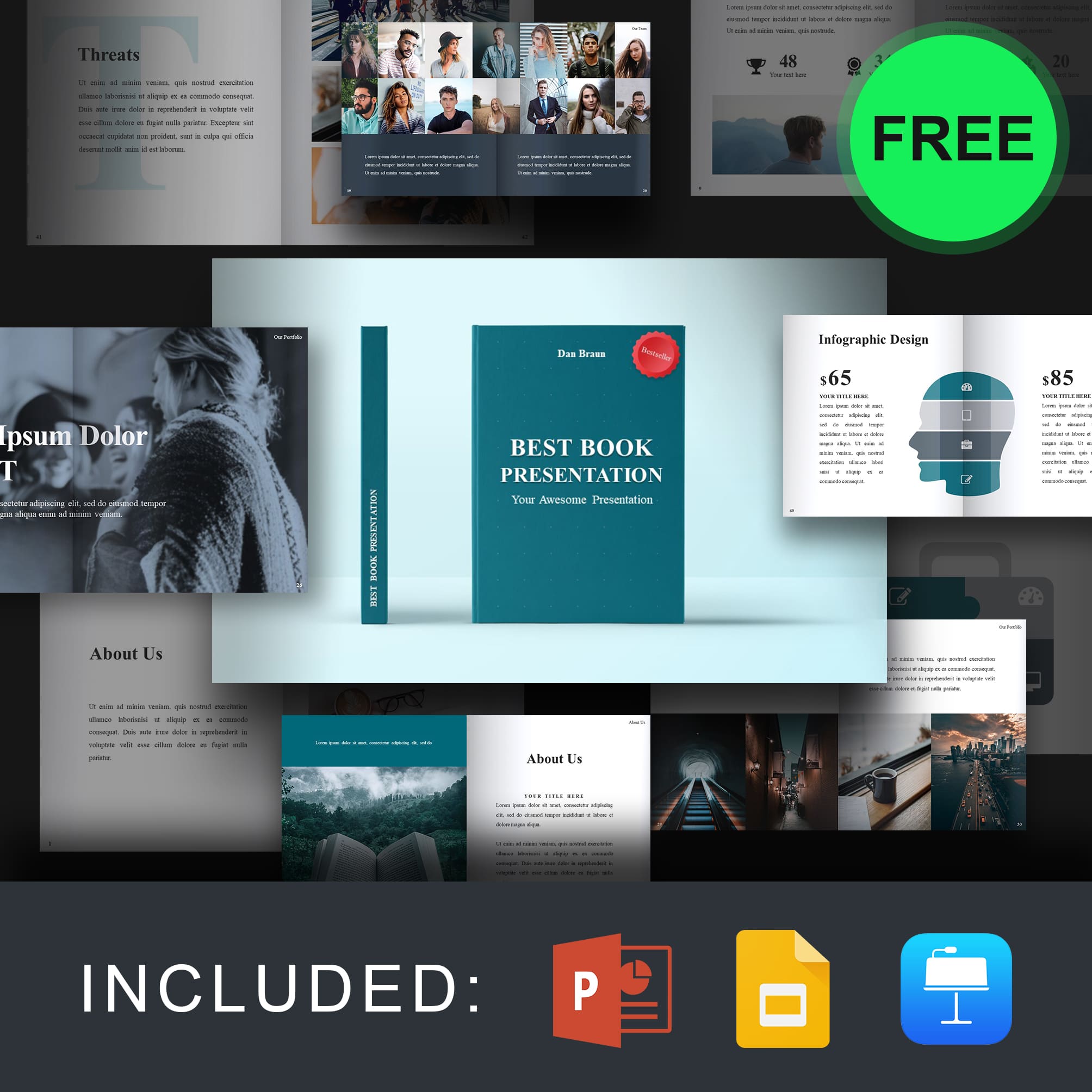 Get Now! Book PowerPoint And Google Slides Templates