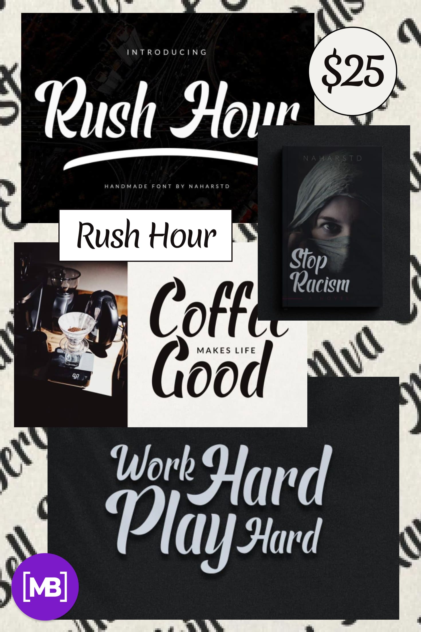 Pinterest Image: Rush Hour - Modern BoldFont - $3.
