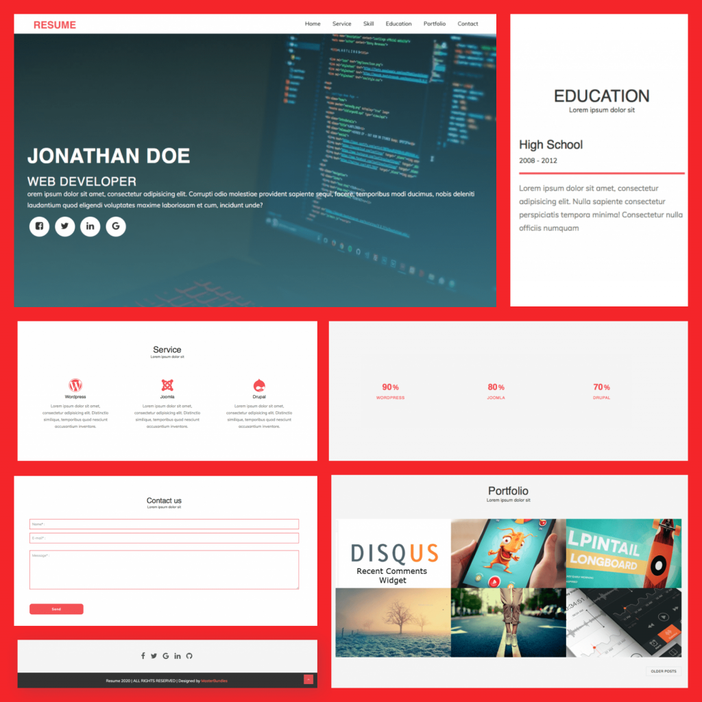 Free Blogger Resume Template – MasterBundles