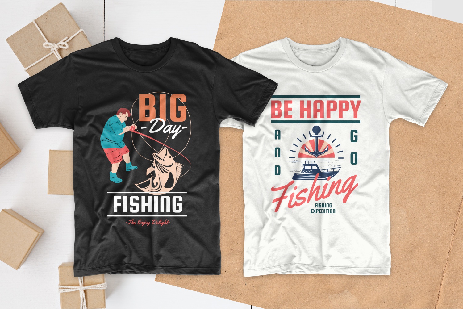 T-shirts about the love of fishing with bright and beautiful graphics.