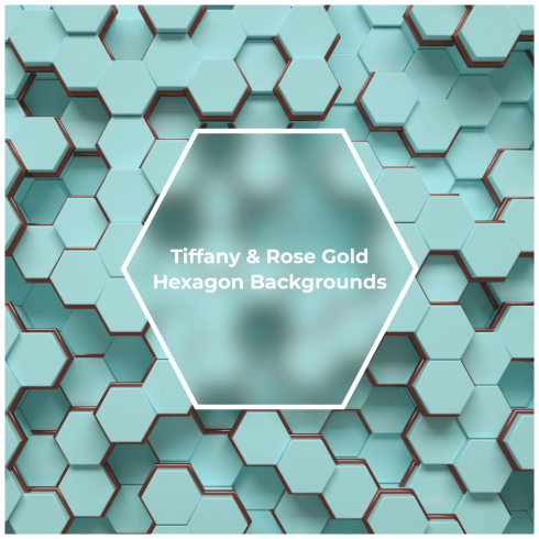 Tiffany _ Rose Gold Hexagon Backgrounds