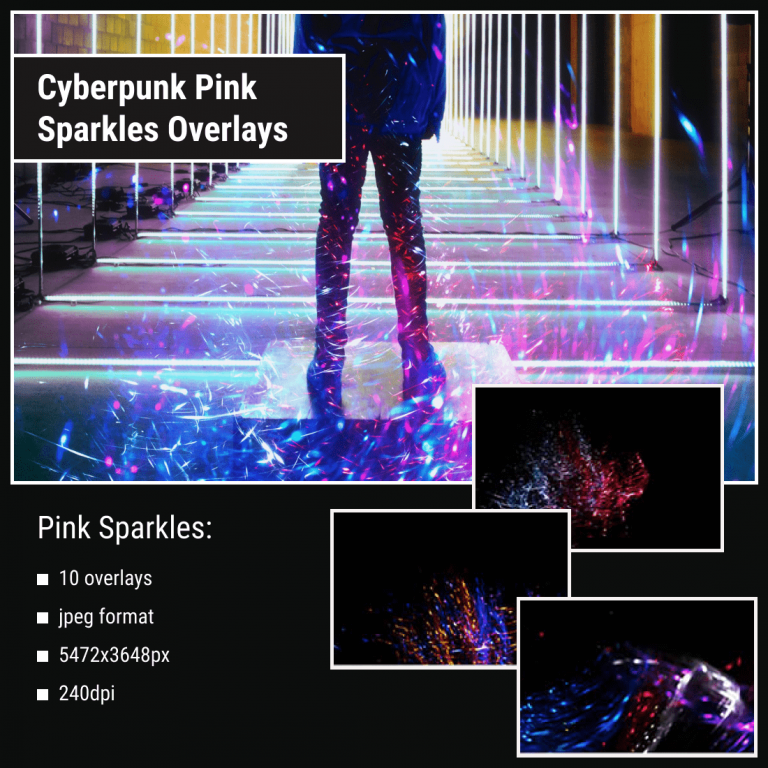 Pink Ripple Overlay Cyberpunk Pink Sparkles Overlays – MasterBundles