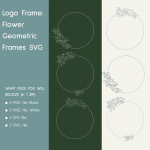 Logo Frame_ Flower Geometric Frames SVG