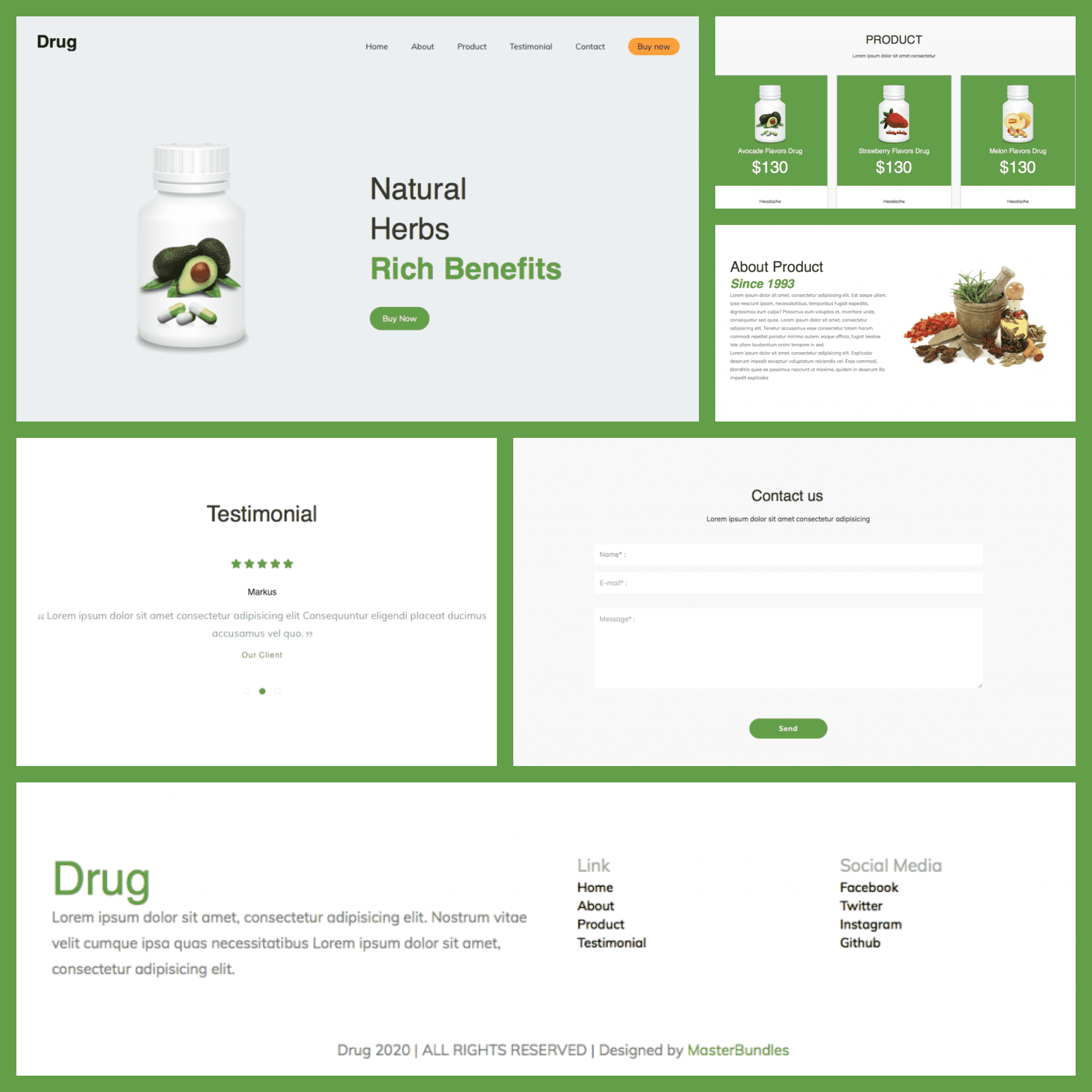 Free Drug Theme Medical Blog features
