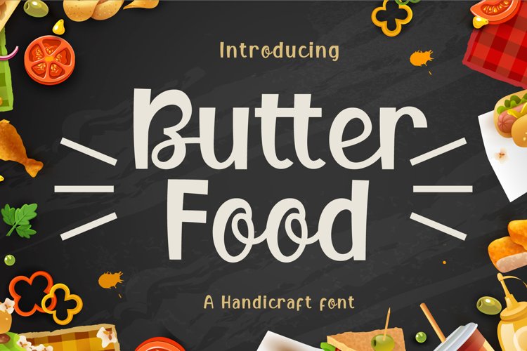 Butter Food Font Image.