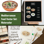 Watercolor Food Clipart, Cheese