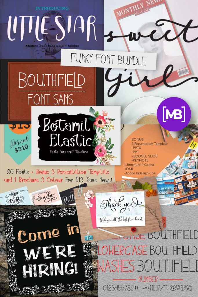 Funky Font Bundle: 18 Amazing Modern Calligraphy Fonts | Master Bundles