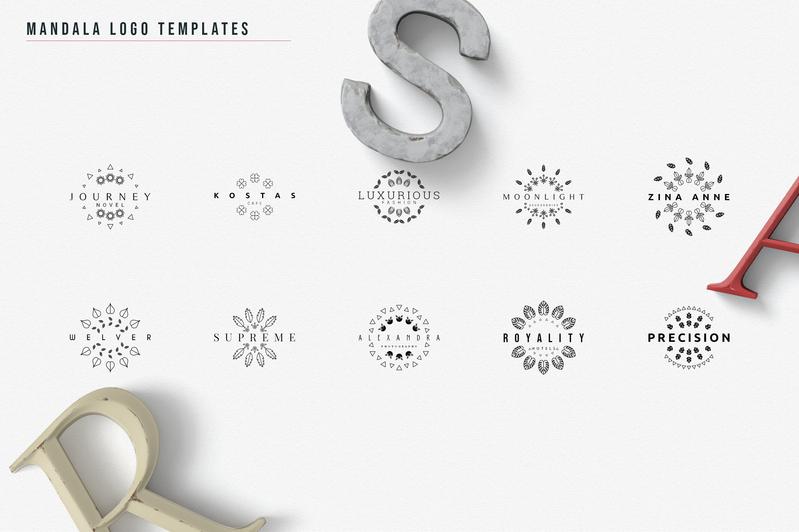 Mandala Logo Creator: Mandala 10 Logo Templates - Master Bundles