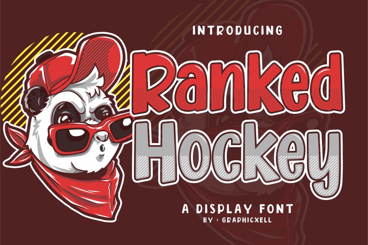 Ranked Hockey Font Image.