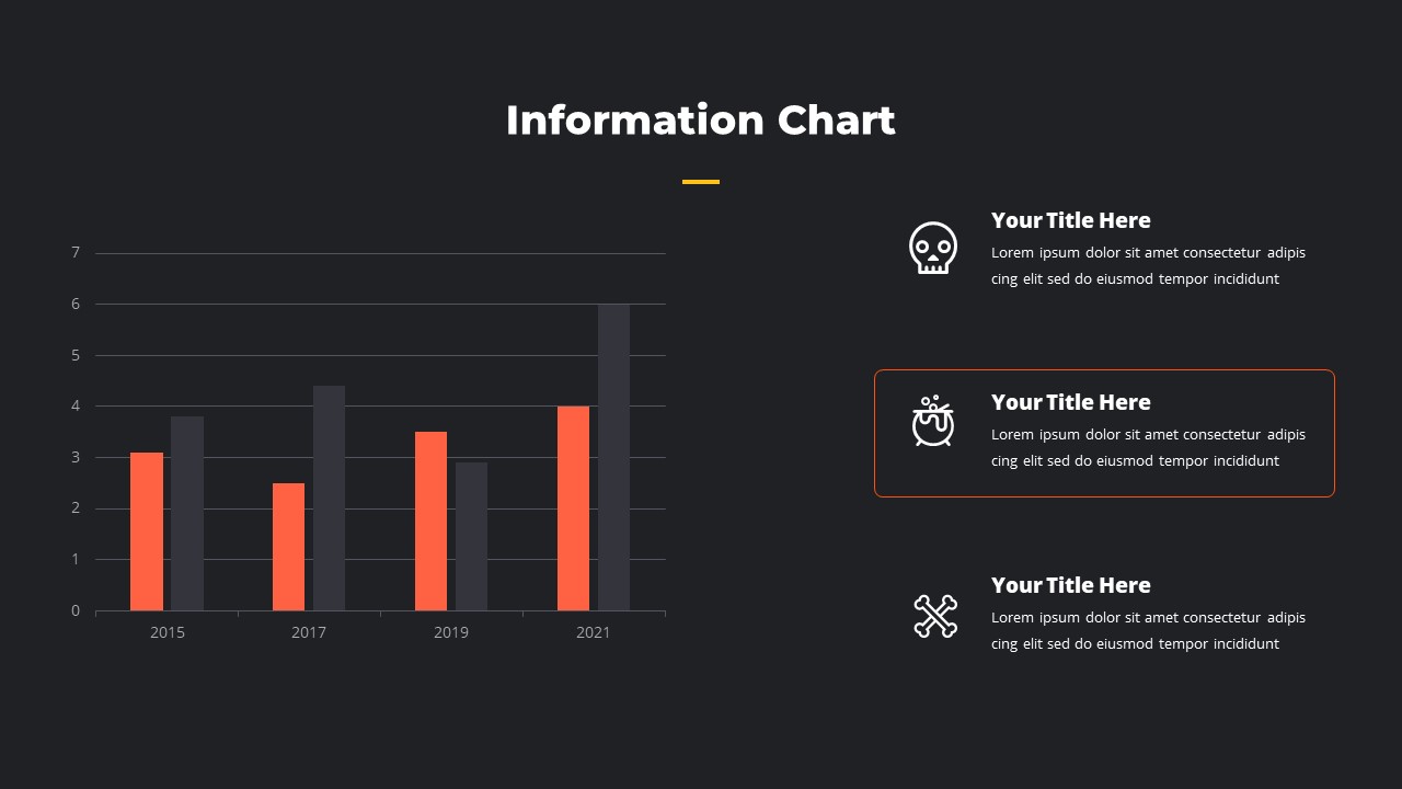 Another option for infographics, but with orange columns.