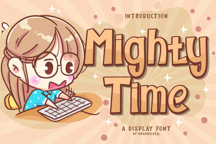 Mighty Time Font Image.