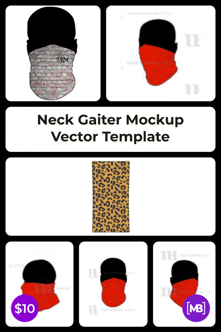 Download Neck Gaiter Mockup Vector Template - Master Bundles